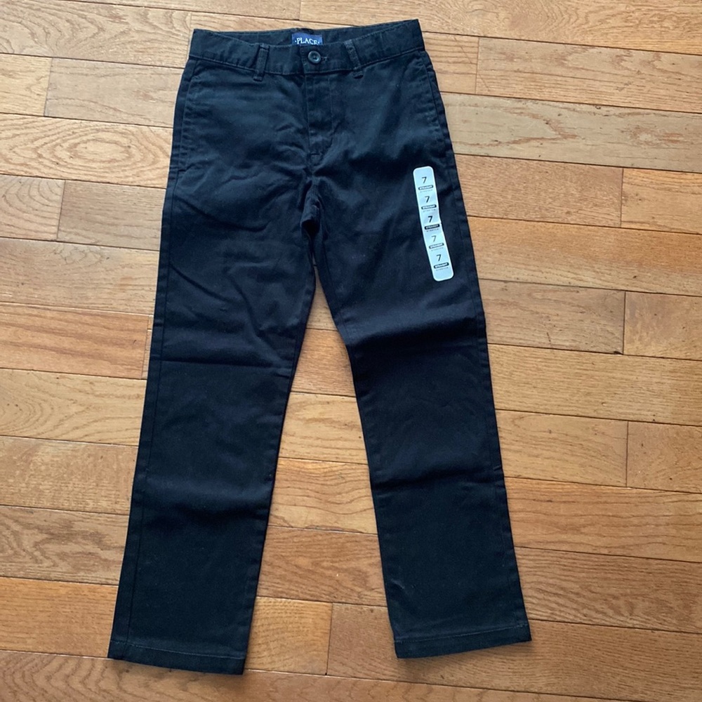 NWOT Children’s Place Boys Size 7 straight leg black pants